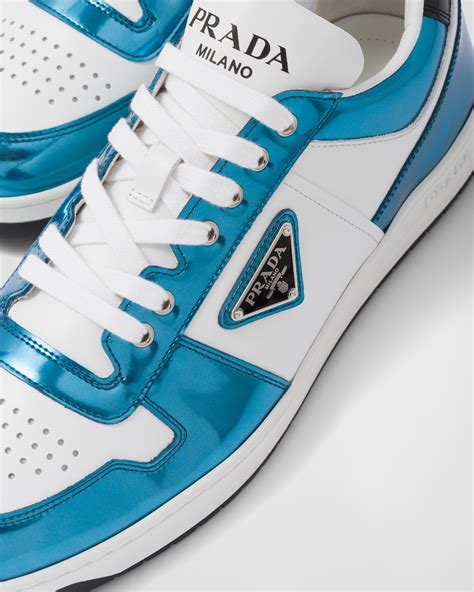 prada sky|White / Sky Blue Downtown leather sneakers .